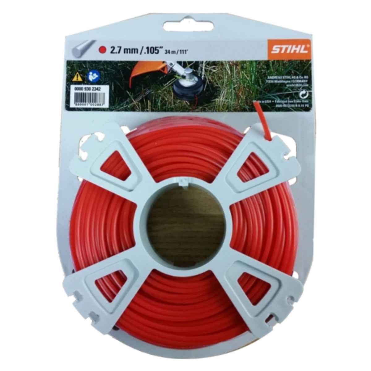 STIHL Red Trimmer Line | 2.7 | 111" | .105 | 0000 930 2342 | Main Street Mower | Winter Garden | Clermont | Ocala