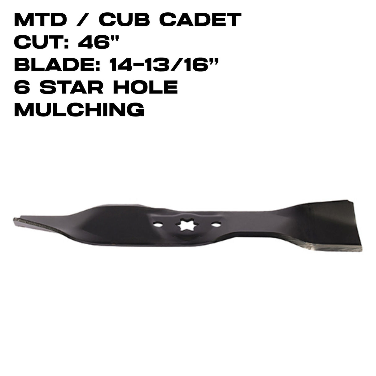 Rotary Blade | 14-13/16" X 6 Point Star | Mulching | MTD / Cub Cadet | 1030