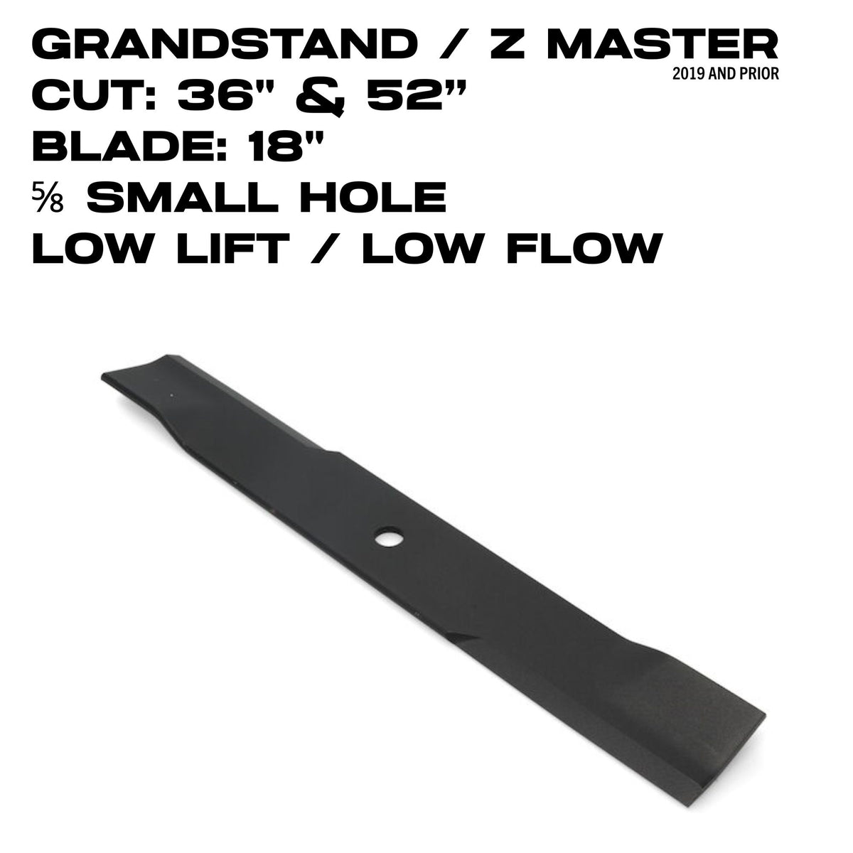 Toro Low Flow Blade | 18" | GrandStand / Z Master | 36" & 52" Deck | 105-7795-03