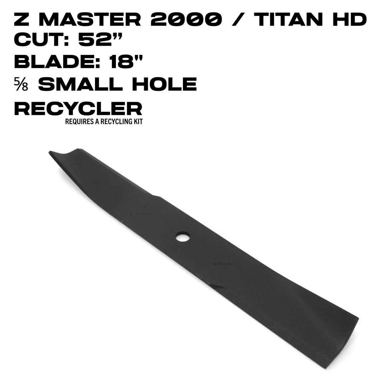 Toro Recycler Blade | 18" | Z Master 2000 / Titan HD | 52" Deck | 133-2162