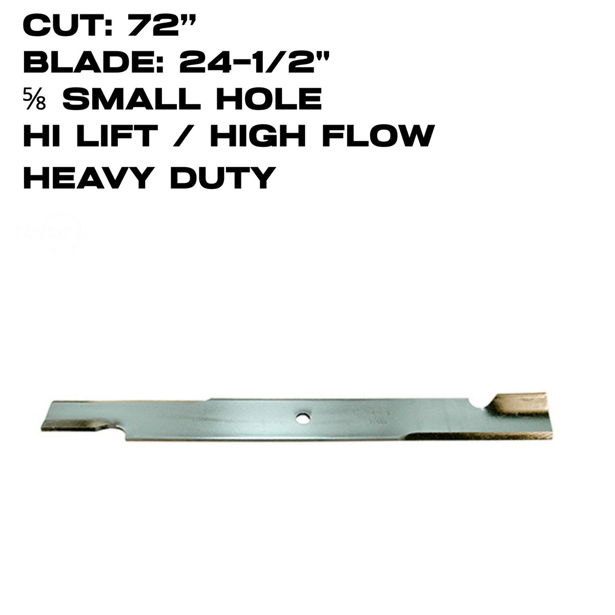 Rotary Blade | 24-1/2" X 5/8" | Heavy Duty | Hi-Flow | Scag | 72" Deck | 15004