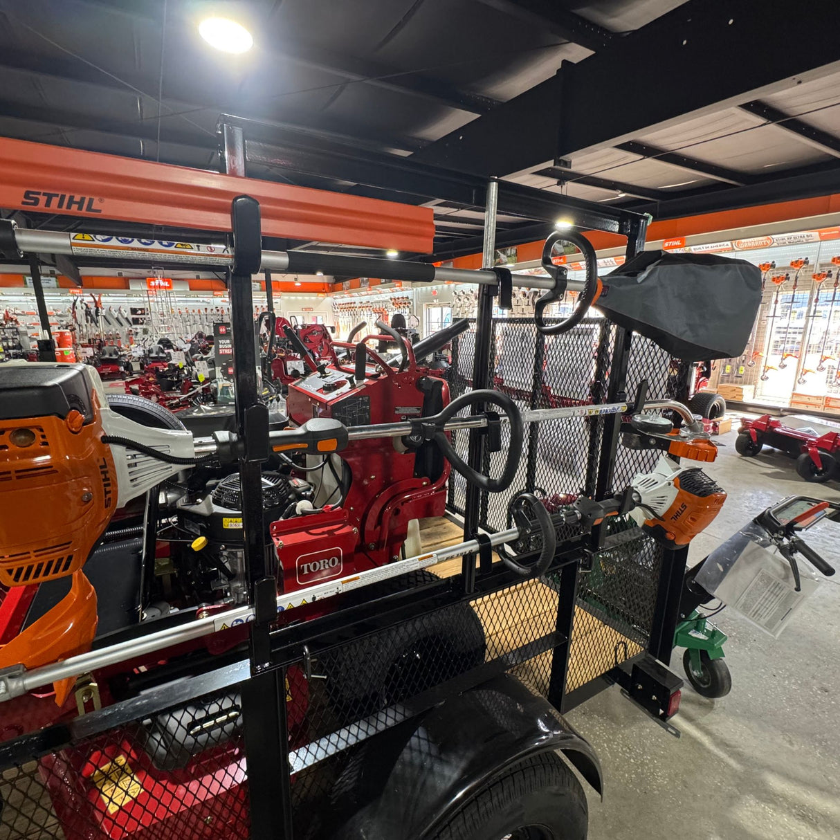 Open Trailer Rack for Trimmers and Edgers | RACK