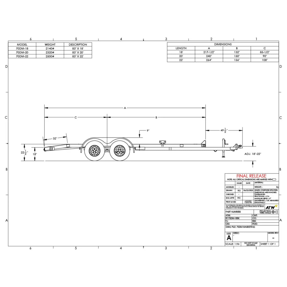 Big Tex Car Hauler | 20FT | Tandem Axle | Diamond Back | 70DM-20BK2B