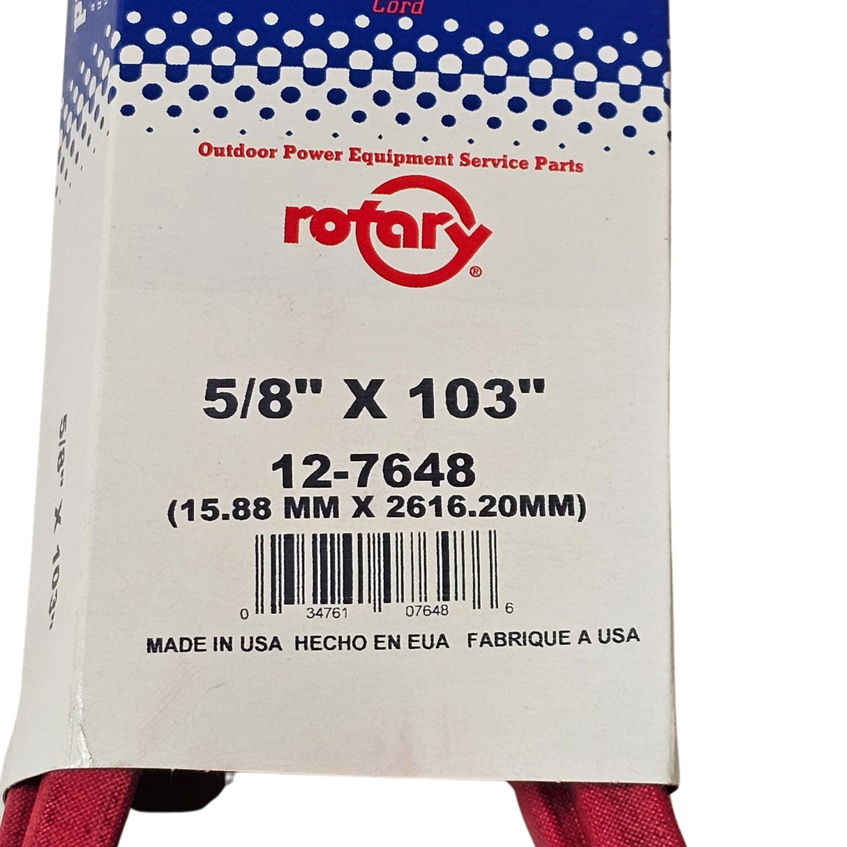 Rotary Aramid Belt 5/8" X 103" | 7648 | Main Street Mower | Winter Garden | Clermont | Ocala