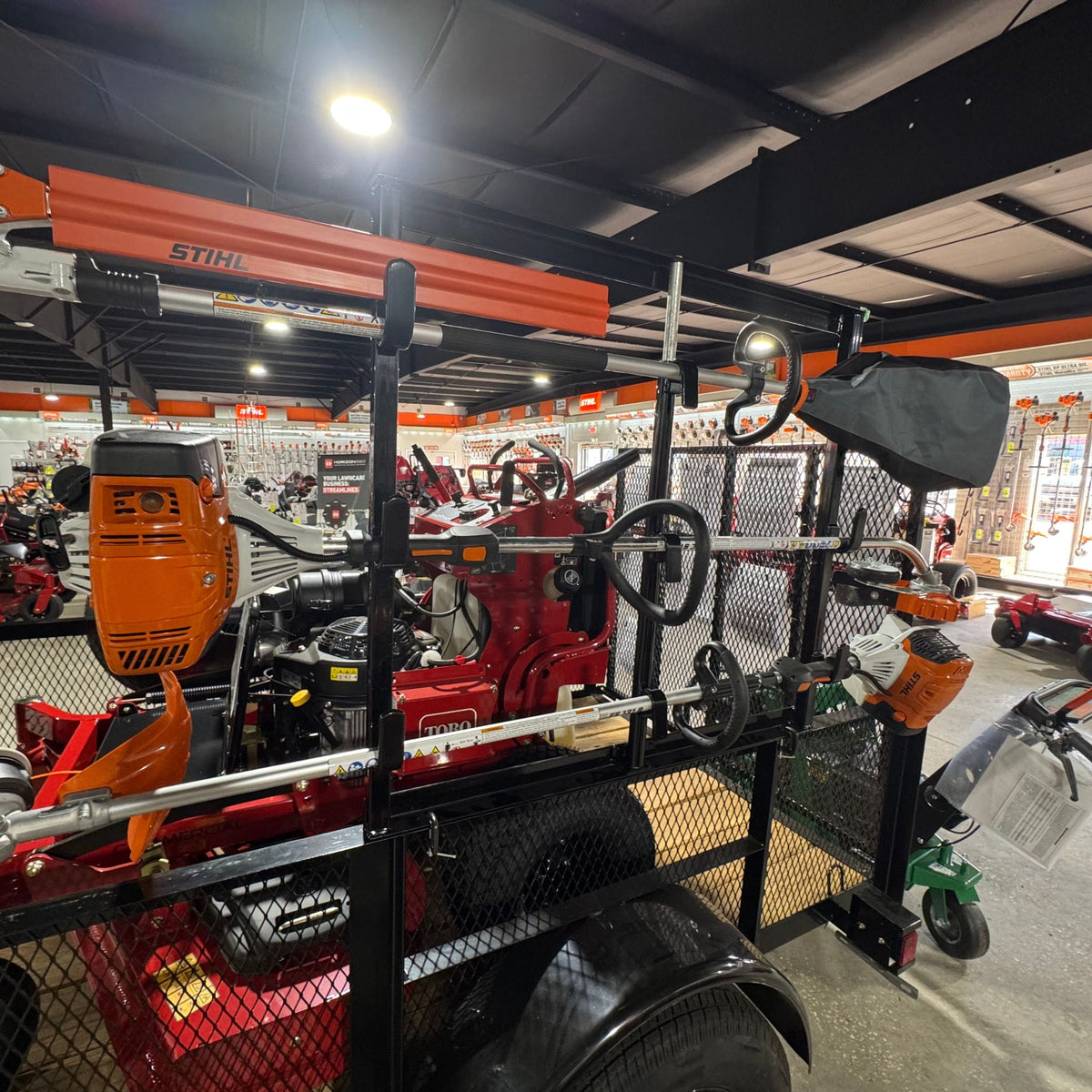 Open Trailer Rack for Trimmers and Edgers | RACK