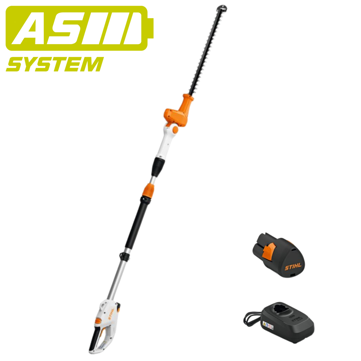 STIHL HLA40 Battery Powered Extended-Reach Hedge Trimmer with Battery & Charger