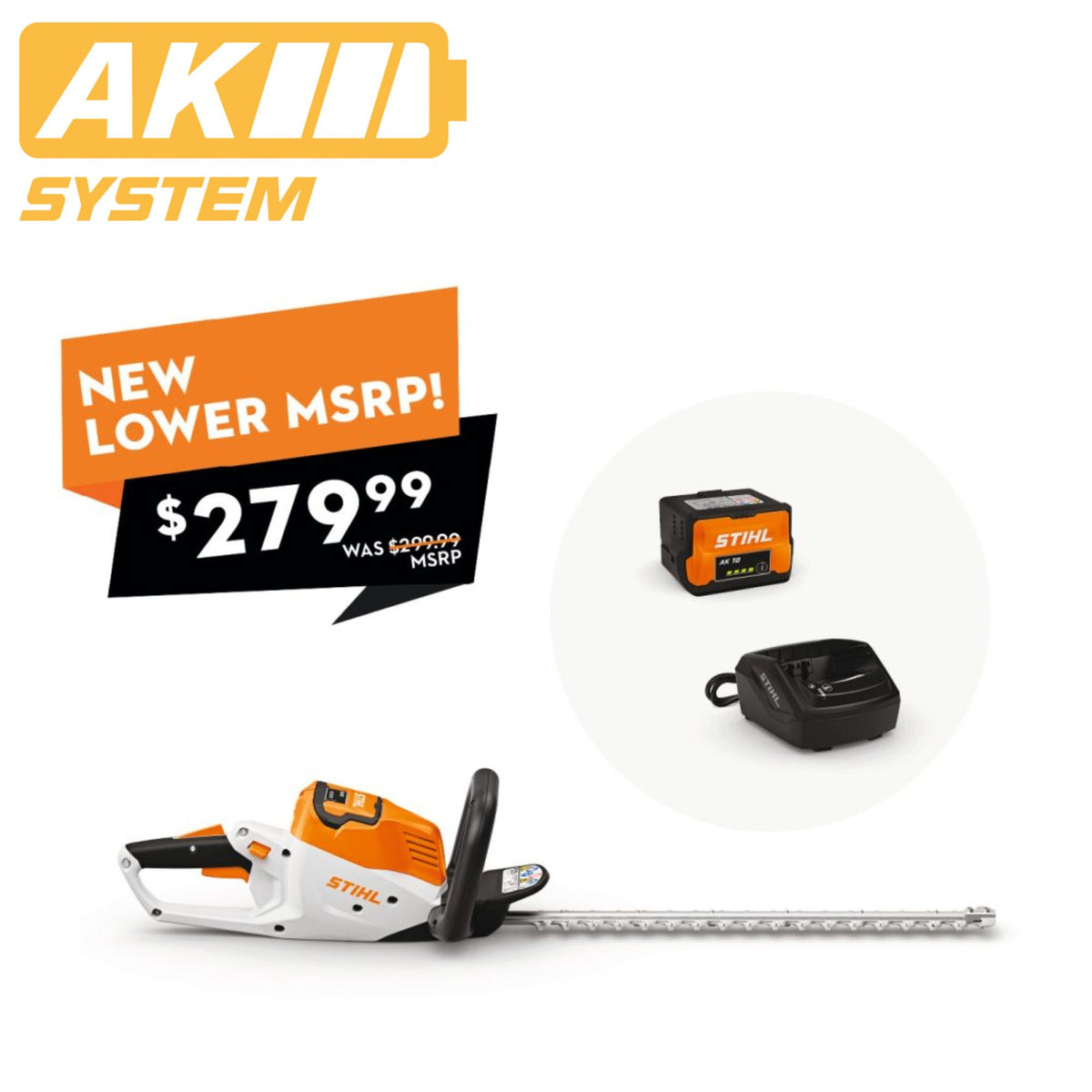 STIHL HSA 50 Battery Powered Hedge Trimmer Set