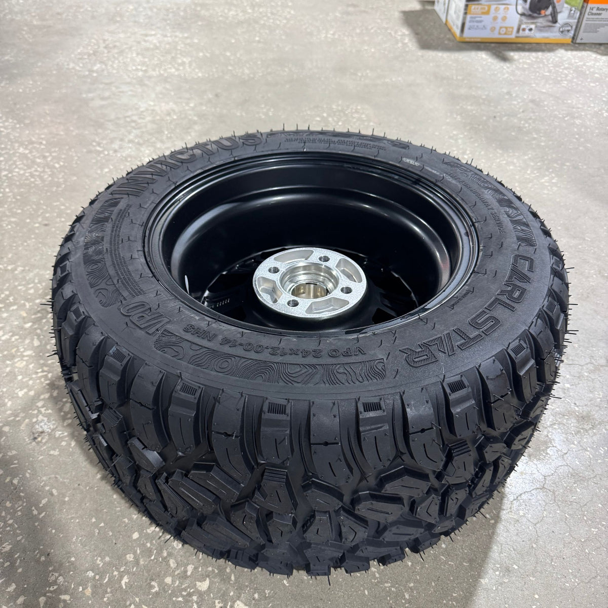 VPO Invictus 24x12-14 | 14 X 10 | -2.3 Offset | Z Master 2000 (60" Deck), Z Master 4000 (52", 60 & 72" Deck), GrandStand HDX (60" & 72" Deck) | 4/4 Bolt Pattern | VAL1400011