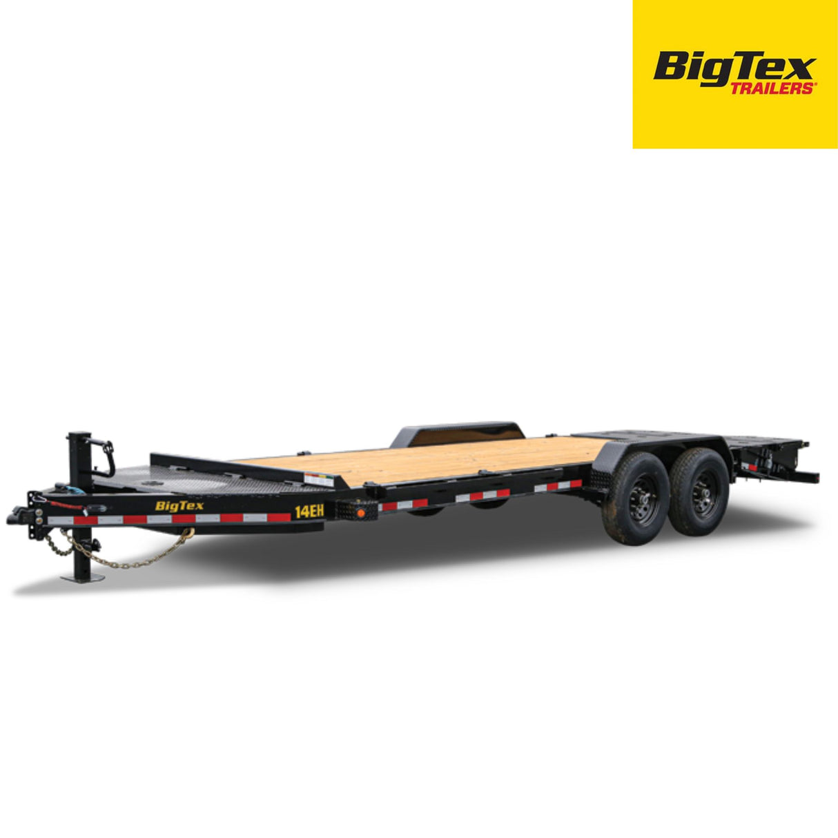 Big Tex HD Equipment Trailer | 17'Deck+3'Dovetail | Tandem Axle | Seamless I-Beam | Mega Ramp | 14EH-20D3A-MRBK
