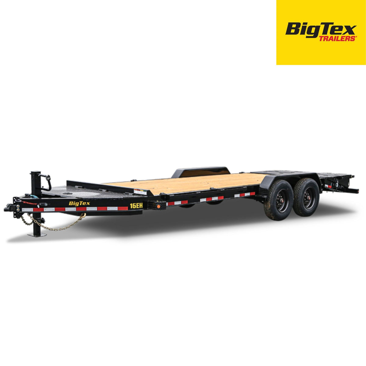 Big Tex HD Equipment Trailer | 22FT | Tandem Axle | Mega Ramp | Seamless I-Beam | 16EH-22D3A-MRBK
