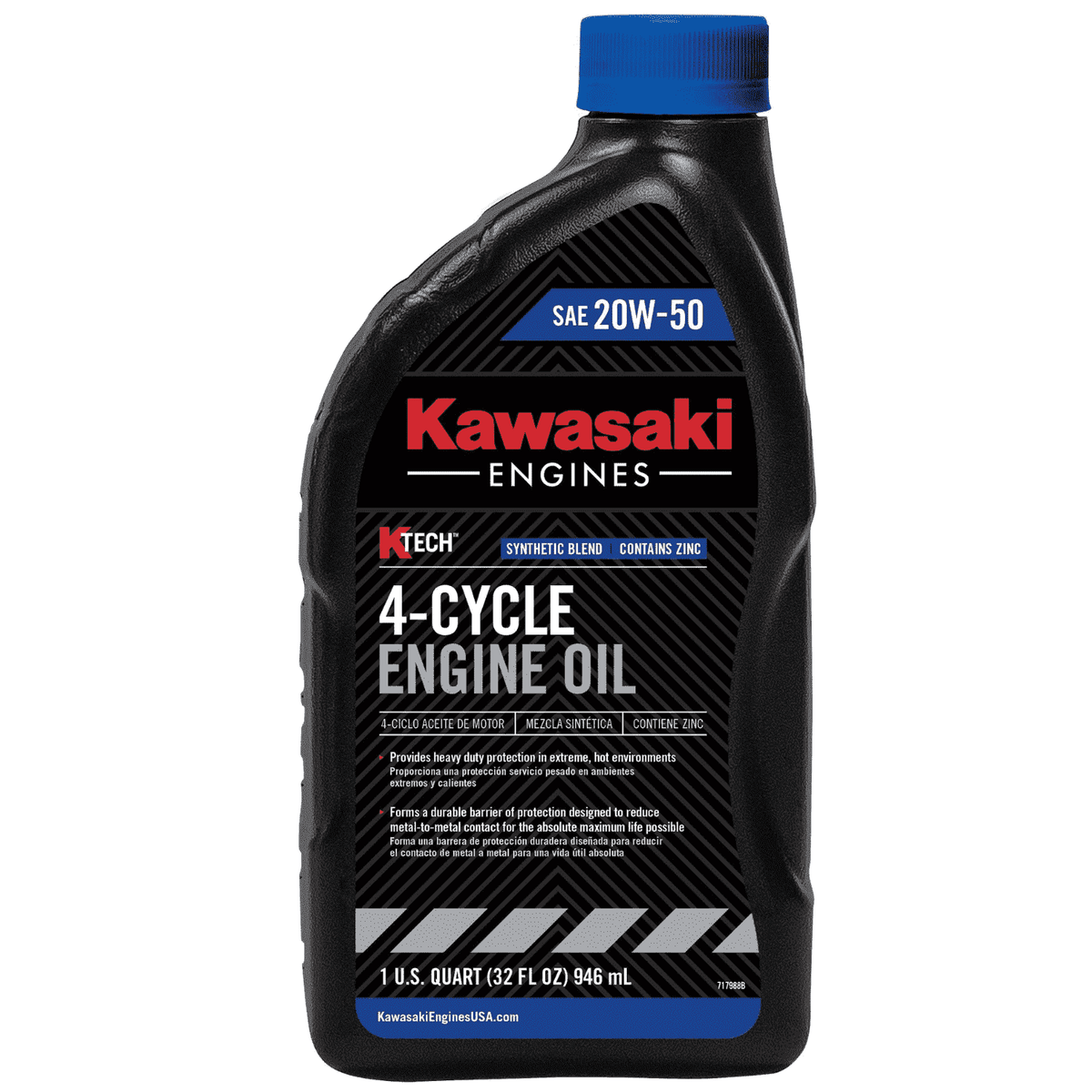 Kawasaki 4-Cycle Engine Oil Quart K-Tech SAE 20W-50 | Main Street Mower | Winter Garden | Clermont | Ocala