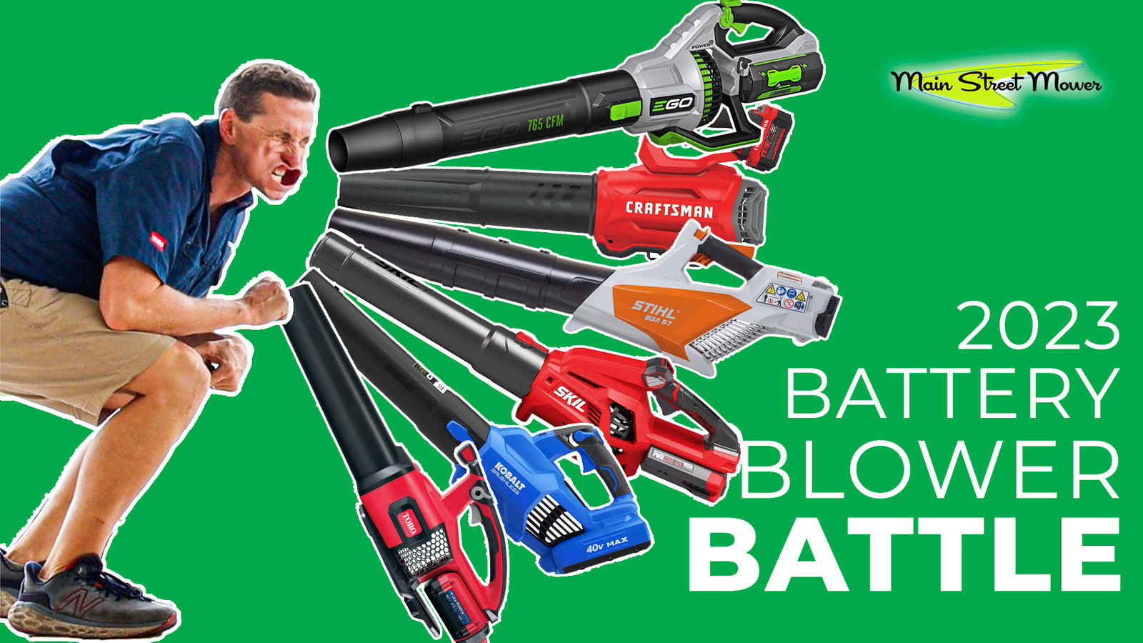 Enthusiastic demonstration of the latest battery-powered blowers for 2023