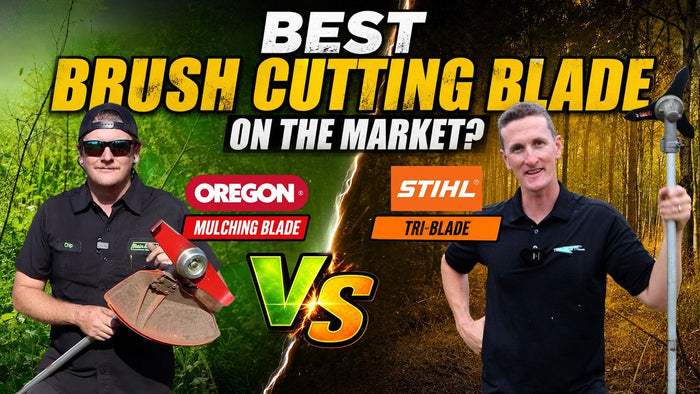 STIHL Tri-Blade vs Oregon Mulching Blade! Which Brush Cutting Blade Wins?