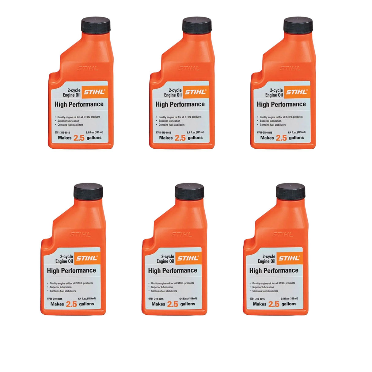 STIHL High Performance 2-Cycle Engine Oil 6.4 oz | Makes 2.5 Gallon | 0781 319 8012
