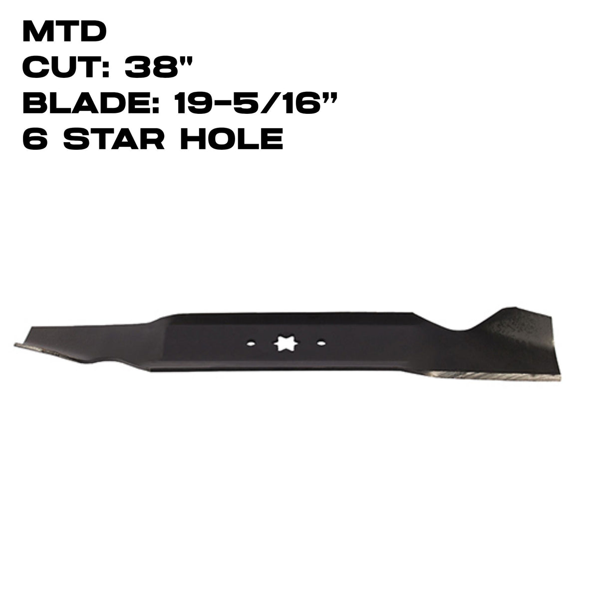 Rotary Blade | 19-5/16" X 6 Point Star | 38" Deck | MTD | 1024