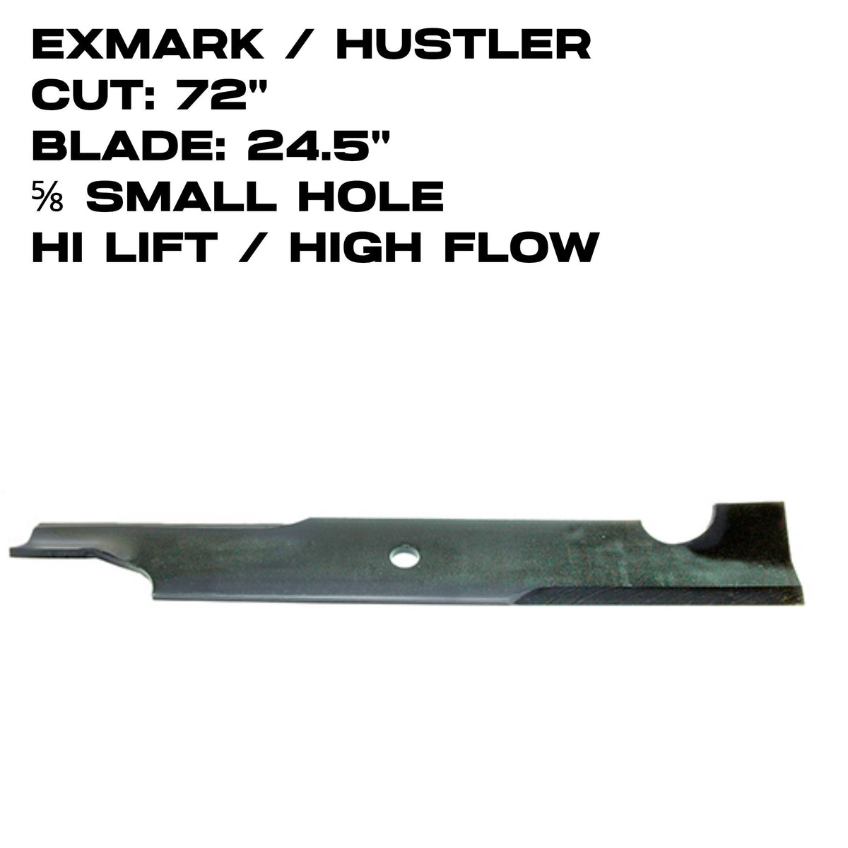 Rotary Blade | 24-1/2" X 5/8" | 72" Deck | Exmark / Hustler | High Lift | 10421