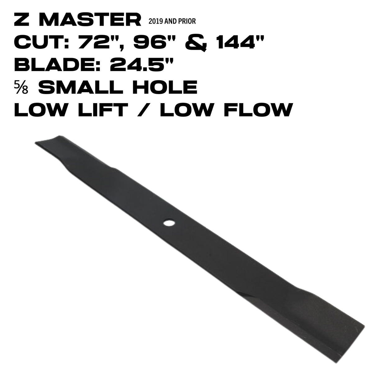 Toro Low Flow Blade | 24.5" | Z Master (Turbo Force ) |  72", 96", 144" Deck | 105-7712-03