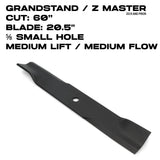 Toro Medium Flow Blade | 20.5" | GrandStand / Z Master ( Turbo Force) | 60" Deck | 105-7715-03
