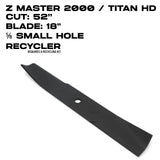 Toro Recycler Blade | 18" | Z Master 2000 / Titan HD | 52" Deck | 133-2162