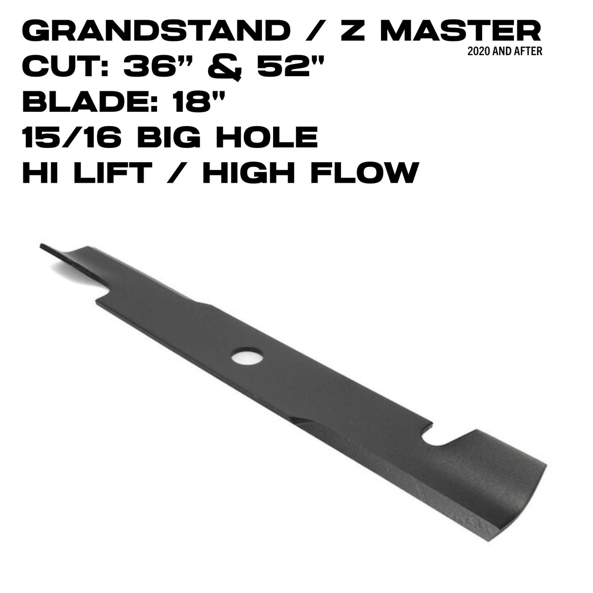 Toro Hi-Flow Blade | 18" | Z Master / GrandStand HDM | 36" & 52"  Deck |  140-1242