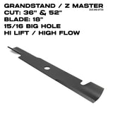 Toro Hi-Flow Blade | 18" | Z Master / GrandStand HDM | 36" & 52"  Deck |  140-1242