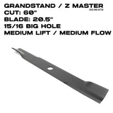 Toro Medium Flow Blade | 20.5" | GrandStand / Z Master | 60" Deck | 140-4853