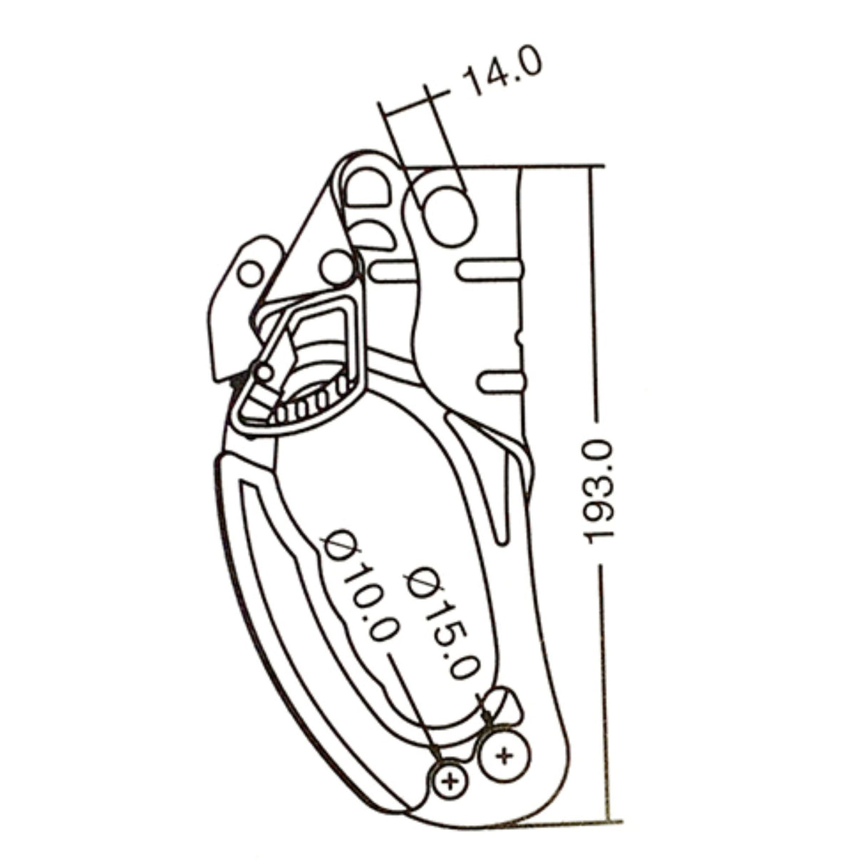 Kong Single Lift Ascender | Right  | 16805