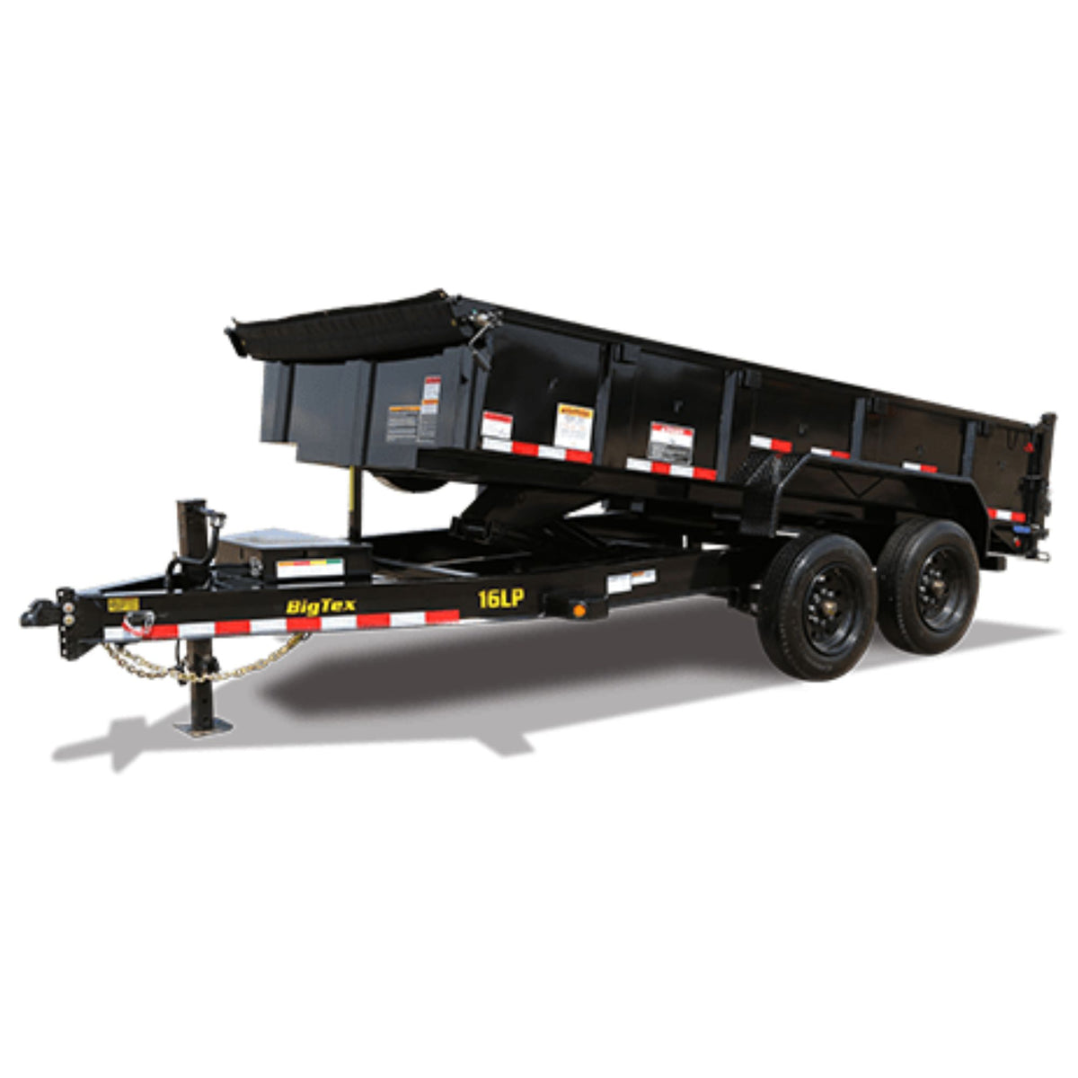 Big Tex Dump Trailer | 16FT | HD | Tandem Axle | Ultra Low Profile | 4' Solid Steel Sides | 16LP-16BK6-P4