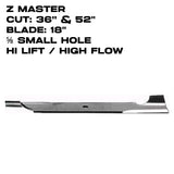 Rotary High Lift Blade | 18" X 5/8" | 36" - 52" Deck | Z Master | 2173