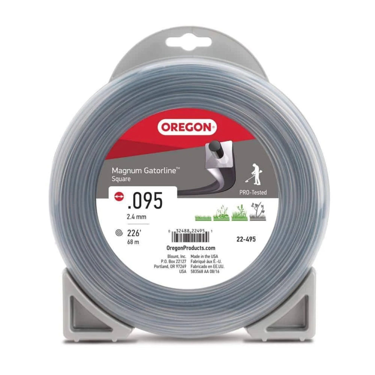 Oregon Trimmer Line Magnum Gatorline Square | .095 X 226 | 22-495