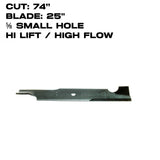 Rotary Blade | 25" X 5/8" | Hi-Flow | Bobcat / Ferris | 72" Deck | 3329