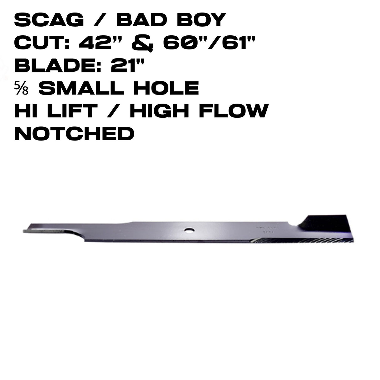 Rotary Blade | 21" X 5/8"  | Scag / Bad Boy | 42” & 60"/61" Deck | 3434