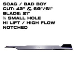 Rotary Blade | 21" X 5/8"  | Scag / Bad Boy | 42” & 60"/61" Deck | 3434