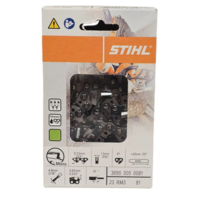 STIHL Oilomatic Rapid Micro 3 | 23 RM3 81 | 20 in. | 81 Drive Links | Chainsaw Chain | 3695 005 0081 - 23 RM3 81 | Main Street Mower | Winter Garden | Clermont | Ocala