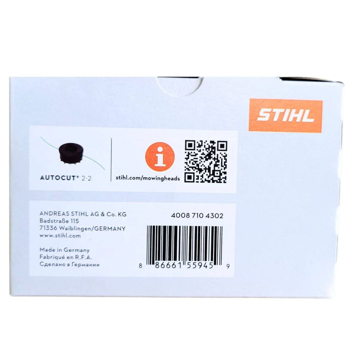 STIHL Autocut 2-2 Replacement Spool | 4008 710 4302  | Main Street Mower | Winter Garden | Clermont | Ocala