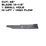 Rotary Blade | 14-1/2" X 5/8" | Bad Boy /Dixie Chopper/ Gravely | 42" Deck | 6020