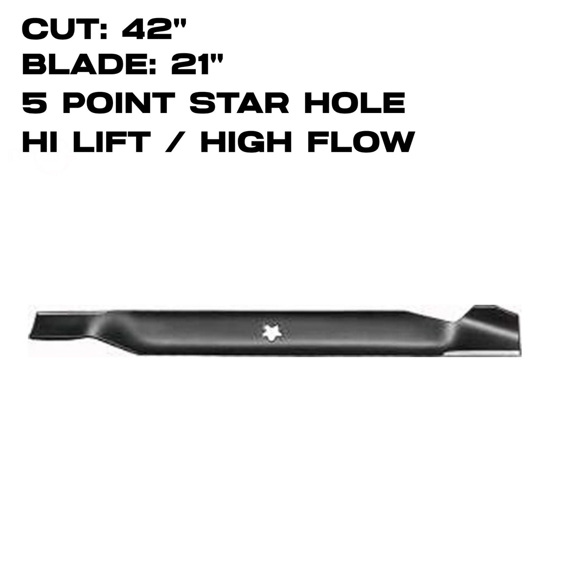 Rotary 21" X 5 Point Star | Hi-Flow | 42" Deck | AYP / HUSQVARNA / Ariens | 6125