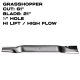 Rotary Blade |  21" X 1/2" Blade | 61" Deck | HD | Grasshopper | 6167