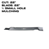 Rotary Blade | 22" X 5/8" | Mulching | 22" Deck | AYP / HUSQVARNA | 6236