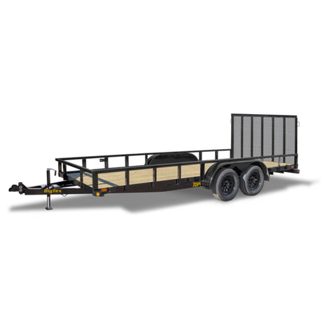 Big Tex Utility Trailer | 14FT | Tandem Axle | Pipe Top | 70PI-14R1A-4PBK