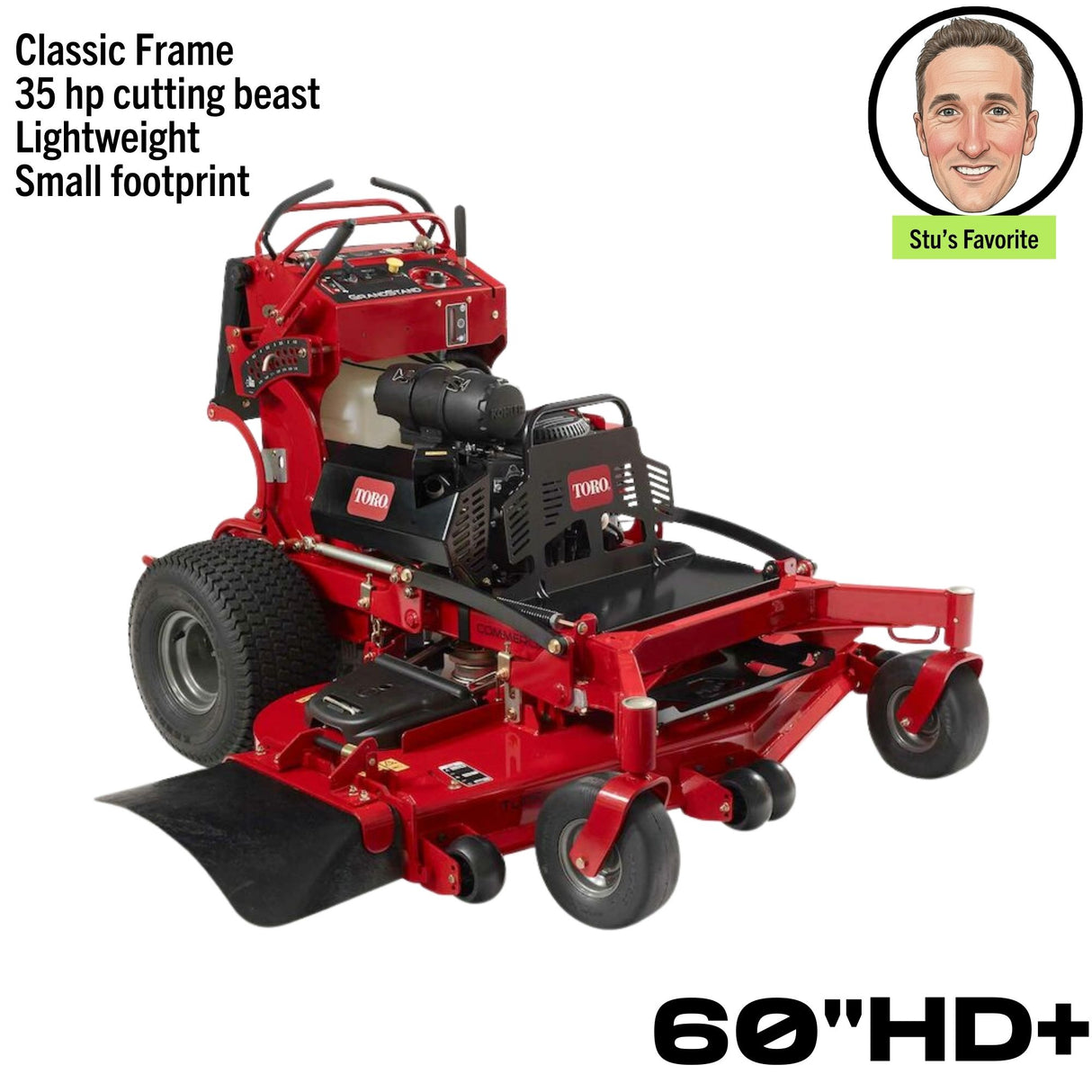 Toro GrandStand HD+ | 60 in. Deck | 35 hp Kawasaki | Stand On Mower | 72512