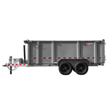 U-Dump Trailer | 7FT X 14FT | 14k GVWR | Telescopic | Tandem Axle | 831414T-48-LP