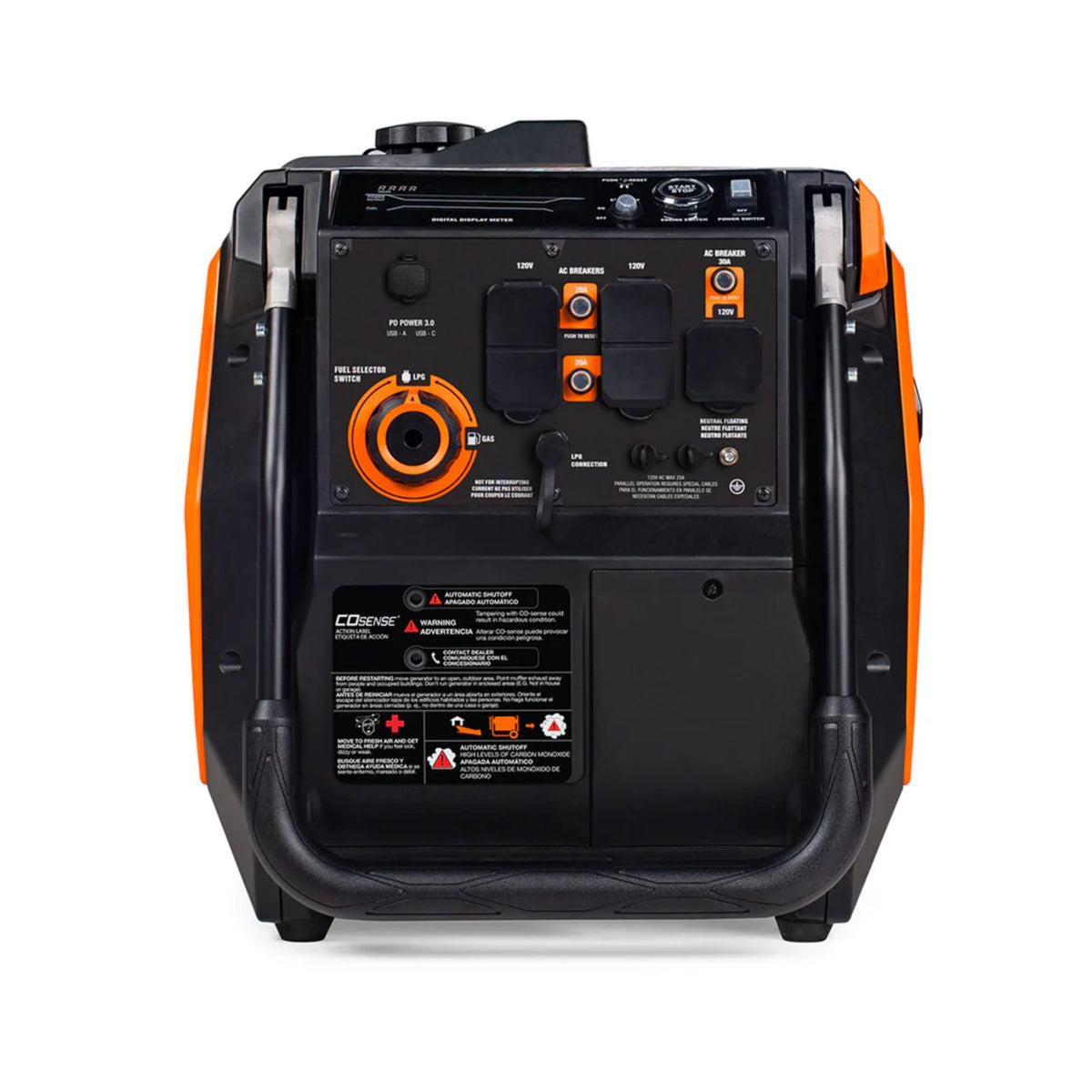 Generac Generator | 3900W/5200W Dual Fuel Gas Propane Inverter COSense Electric Start RFB | IQ5200DF