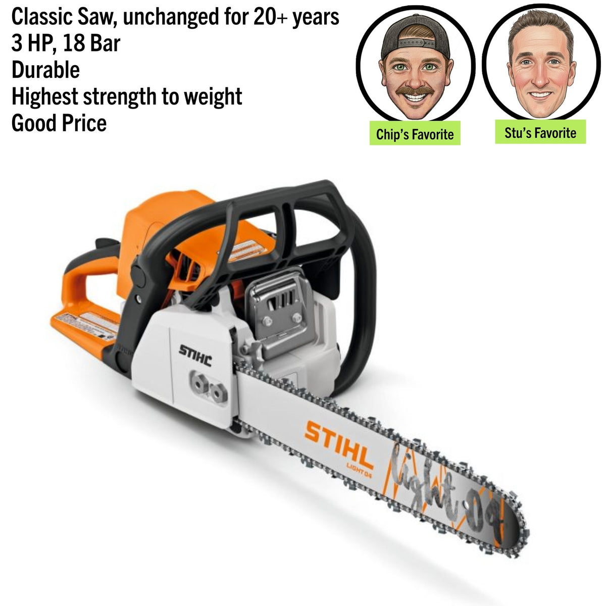 STIHL MS 250 Gas Powered Chainsaw 18in