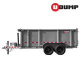 U-Dump Trailer | 7FT X 14FT | 14k GVWR | Telescopic | Tandem Axle | 831414T-48-LP