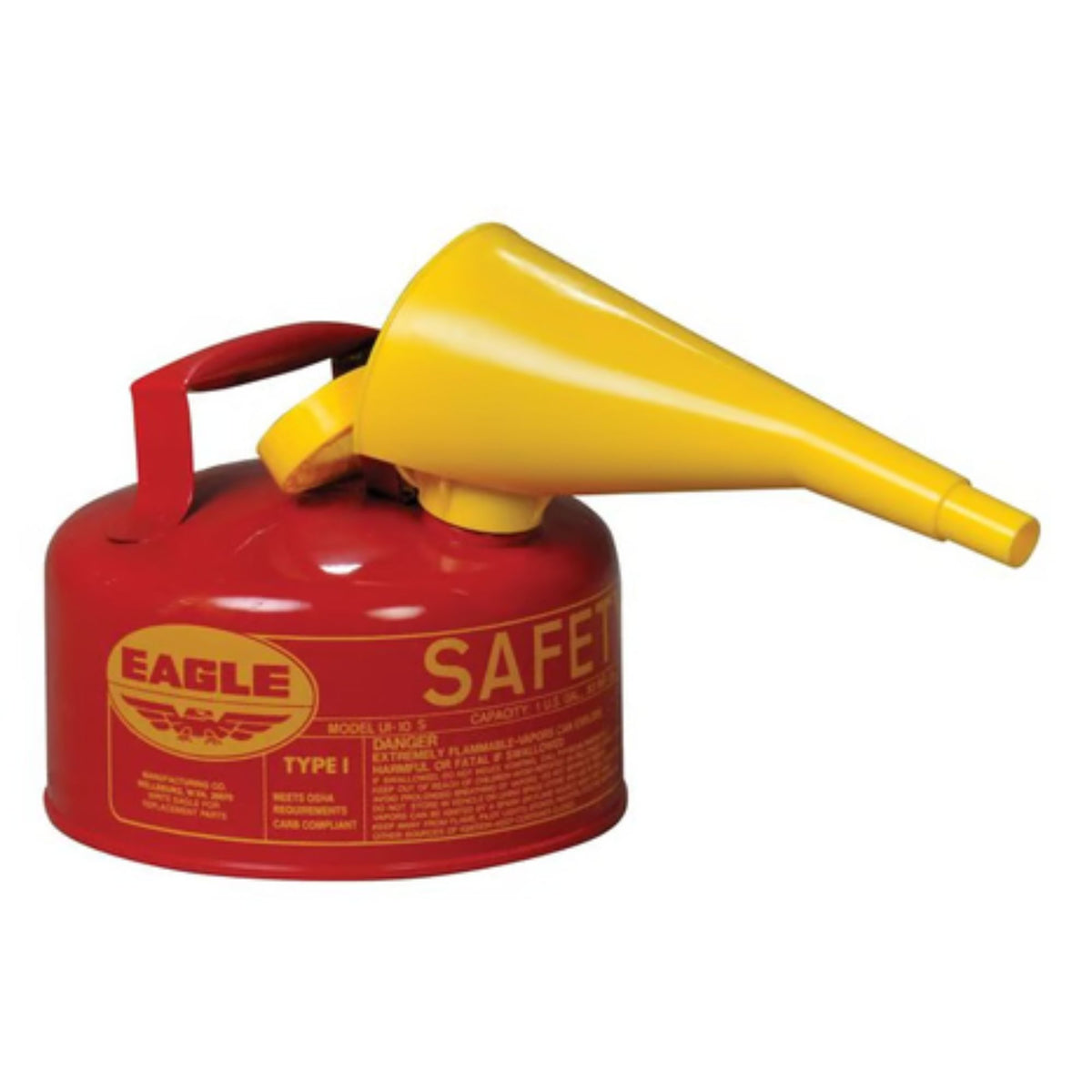 Eagle Type I Red Safety Gas Can for Gasoline | 1 Gallon | UI-10-FS