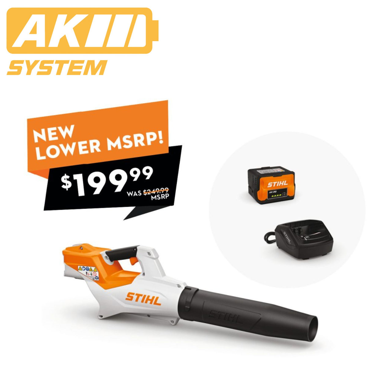 STIHL BGA 50 Battery Powered Blower with Battery and Charger