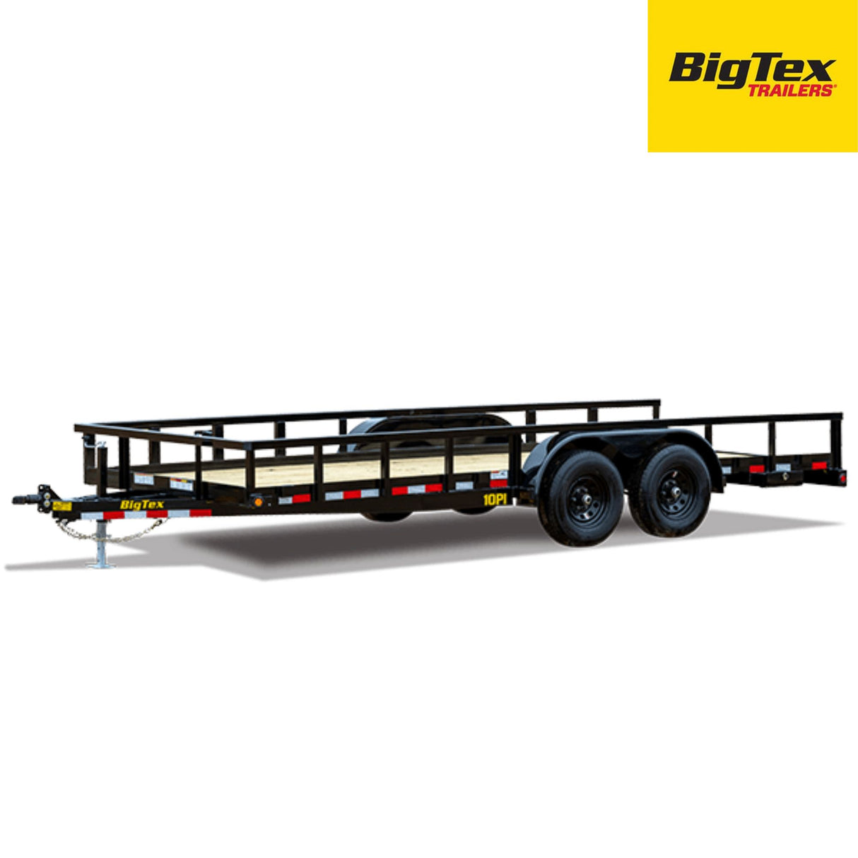 Big Tex Heavy Duty Utility Trailer | 16FT| Tandem Axle  | Pipe Top | 10PI-16BK4HDIR