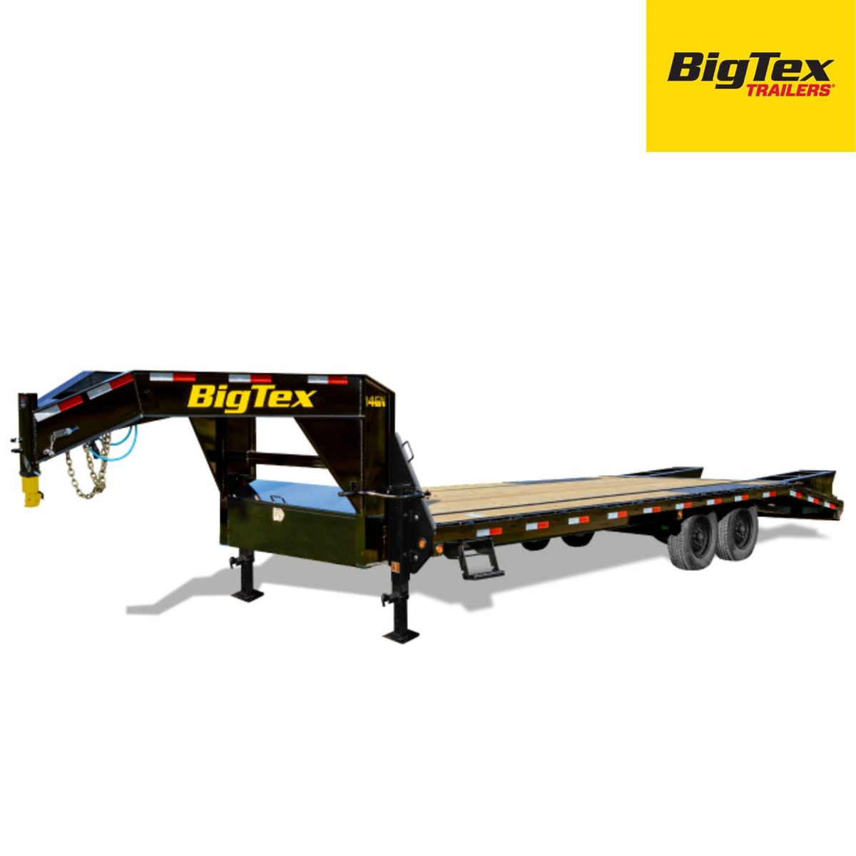 Big Tex Gooseneck | 25FT + 5' Dovetail | Single Wheel | Tandem Axle | Mega Ramp | 14GN-30D5A-MRBK