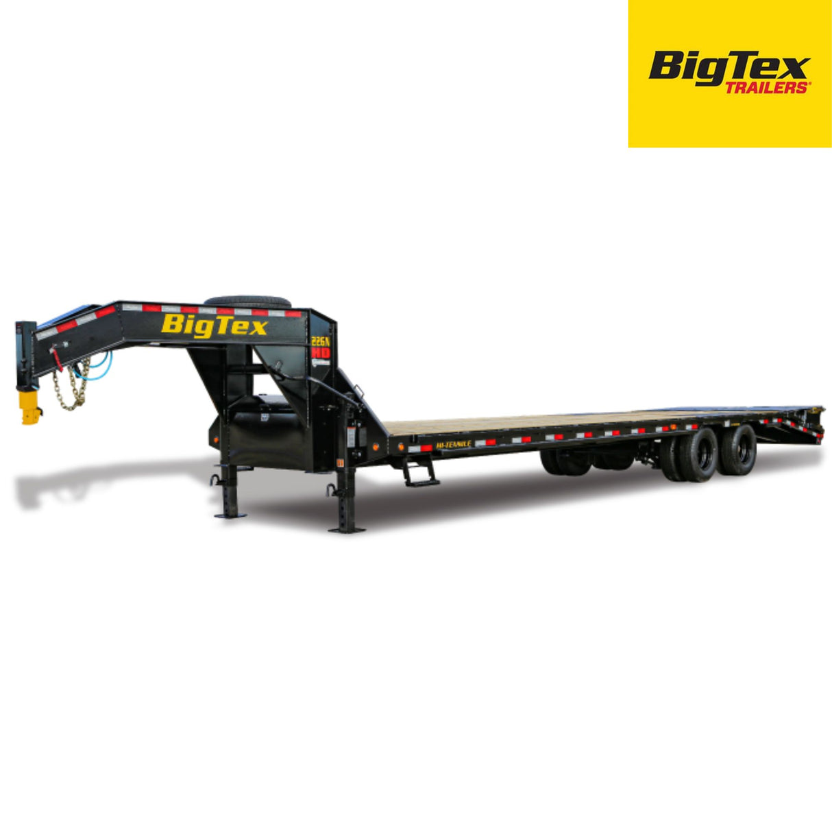 Big Tex Gooseneck | Dual Wheel | Tandem Axle | 25FT + 5' Dovetail | Mega Ramp | 22GN-30D5A-MRBK